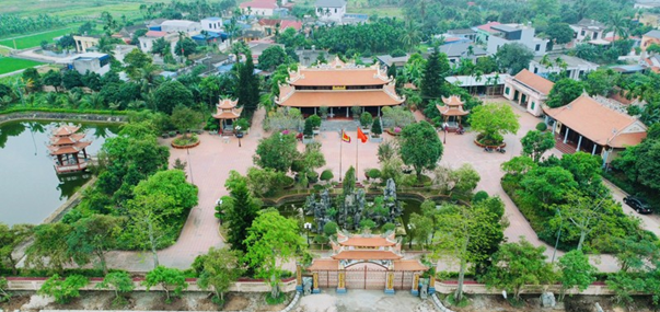 Toàn cảnh đền thờ Tiến sĩ Lê Khắc Cẩn. Ảnh: Cổng TTĐT Huyện An Lão.