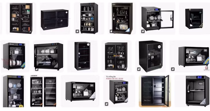 Có nhiều thương hiệu, chủng loại tủ chống ẩm trên thị trường