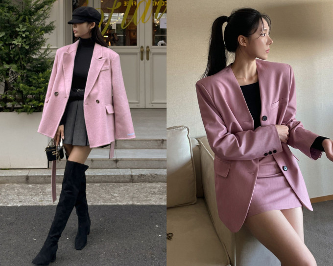 Các nàng đừng bỏ qua những chiếc áo blazer màu hồng pastel để sự trang nhã và thanh lịch. Áo blazer màu hồng pastel &quot;ăn nhập&quot; hoàn hảo với áo màu trắng hoặc be cùng những mẫu quần dài cơ bản của mùa đông. Màu pastel phù hợp để diện tới công sở, đi dạo phố và còn có thể tạo nên outfit mùa lễ hội đầy hút mắt.