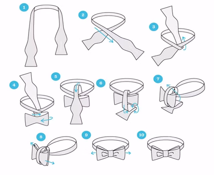 Thắt cà vạt nữ Hàn Quốc hình nơ. Ảnh Shoppe