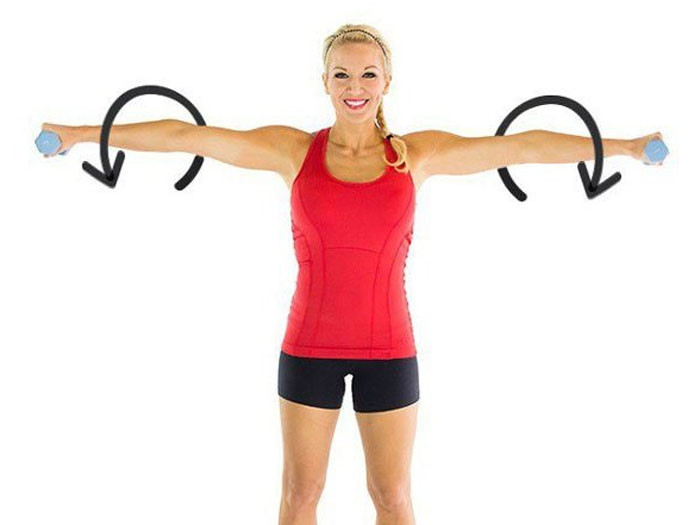 Bài tập xoay cánh tay. Ảnh minh họa