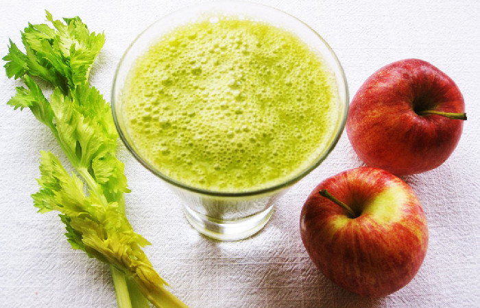 Công thức giảm béo từ cần tây, táo và mật ong đánh bay mỡ bụng. Ảnh minh họa