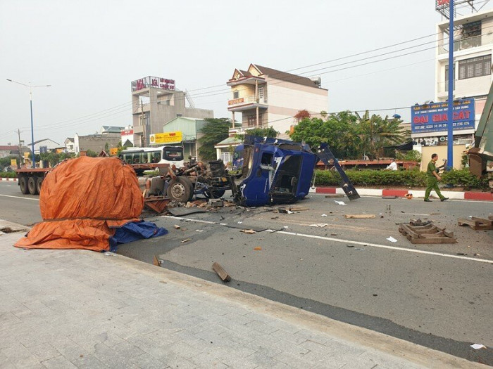 Hiện trường xảy ra sự việc. Ảnh báo Giao thông