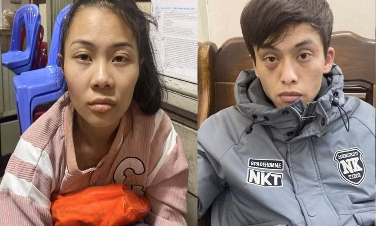 Nguyễn Phúc Hồng Ân (mẹ ruột của cháu bé) và Trần Hoài Thương (bạn trai của Ân).