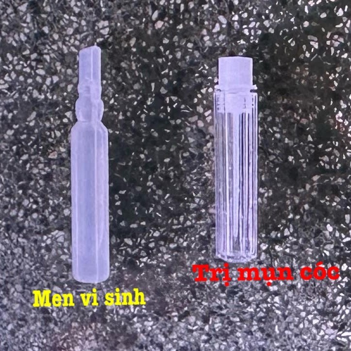 Người nhà nhầm tưởng thuốc trị mụn cóc với ống men vi sinh. Ảnh BVCC