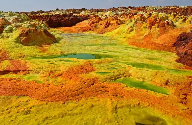 Tuy vùng đất Danakil có điều kiện khắc nghiệt nhưng lại mang trong mình vẻ đẹp kỳ lạ mà không phải nơi nào trên Trái đất cũng có được. Ảnh Internet