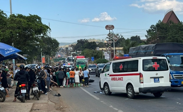 Hiện trường vụ tai nạn khiến 1 người tử vong.