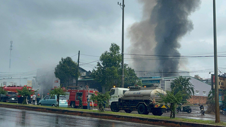 Hiện trường xảy ra vụ cháy.