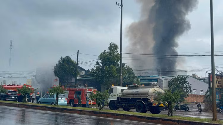 Hiện trường xảy ra vụ cháy.