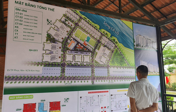 Mặt bằng bằng tổng thể dự án Khu nhà ở xã hội Kim Hoa (huyện Mê Linh, Hà Nội).