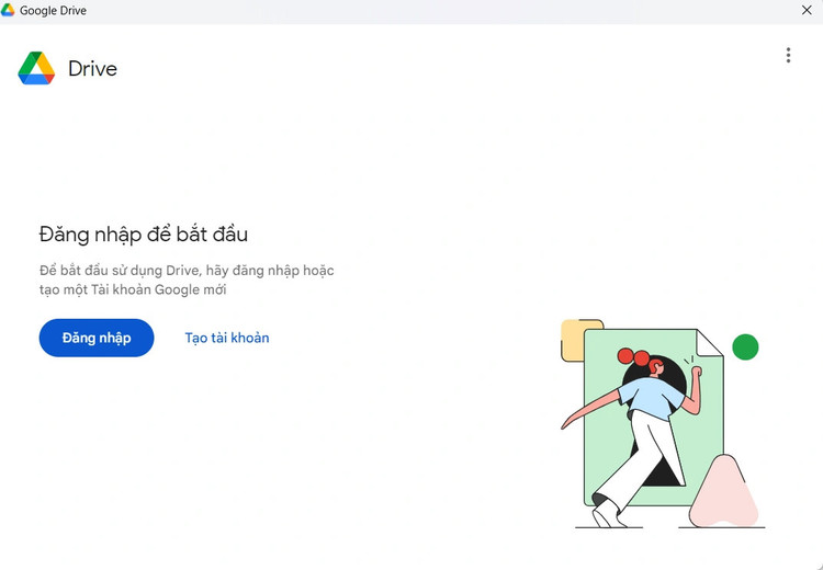 Tiến hành đăng nhập vào tài khoản Google Drive bạn muốn khôi phục dữ liệu