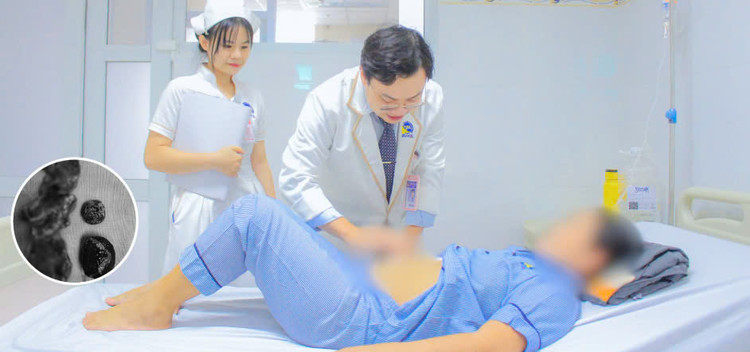 Bác sĩ kiểm tra sức khỏe cho bệnh nhân sau khi phẫu thuật. Ảnh BVCC