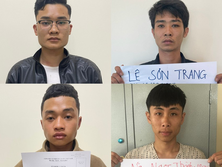 4 trong 5 đối tượng bị cơ quan Công an tạm giữ.
