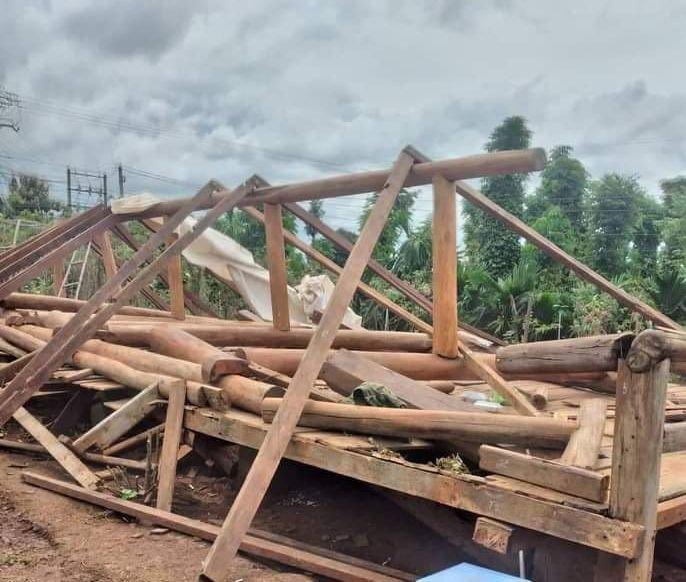 Hiện trường vụ tai nạn.