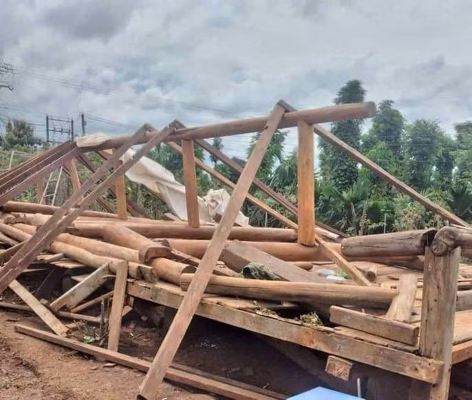 Hiện trường vụ tai nạn.