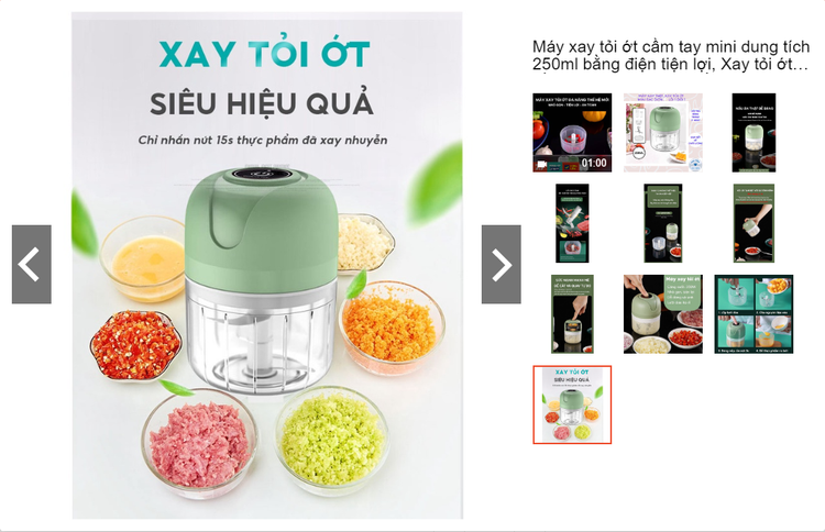 Máy xay tỏi ớt chạy điện mini 65.000 đồng ảnh 1 Máy xay tỏi ớt chạy điện mini 65.000 đồng ảnh 1