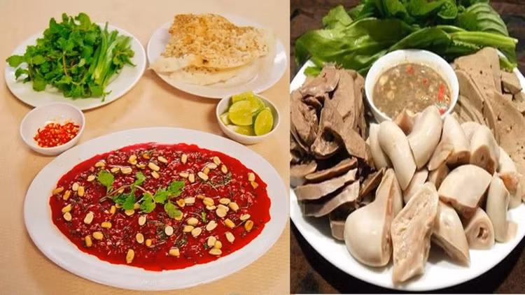 Tiết canh và lòng lợn là các món ăn truyền thống ở một số nơi trên thế giới, tuy nhiên chúng chứa nhiều nguy cơ nhiễm sán lợn bởi cách chế biến. Ảnh minh họa