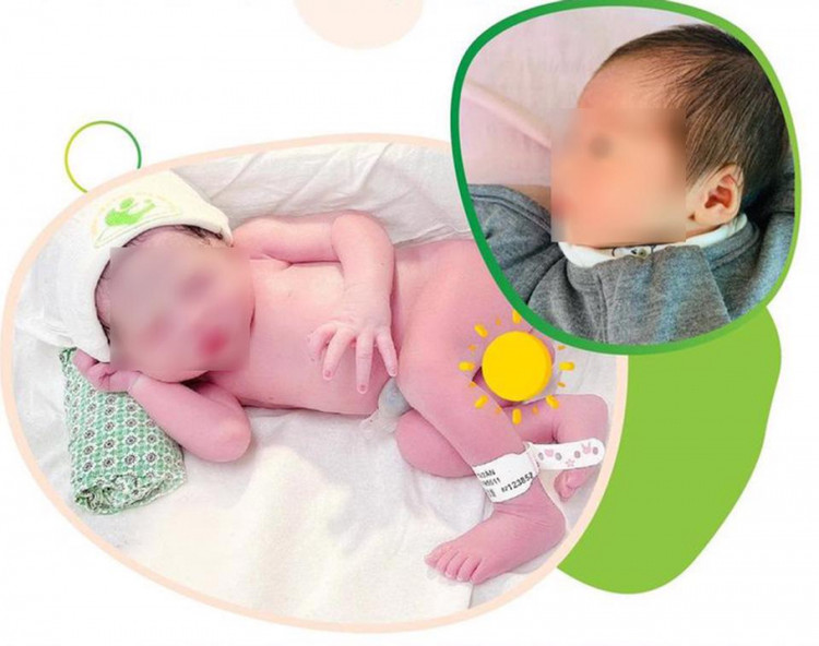 Bé gái chào đời khoẻ mạnh. Ảnh báo kinhtevadothi
