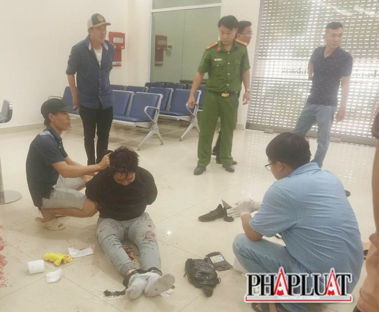 Đối tượng bị khống chế. Ảnh phapluathcm