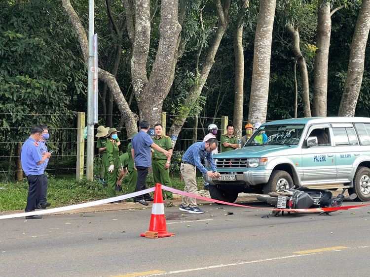 Hiện trường nơi xảy ra vụ việc trên đường Hà Huy Tập.