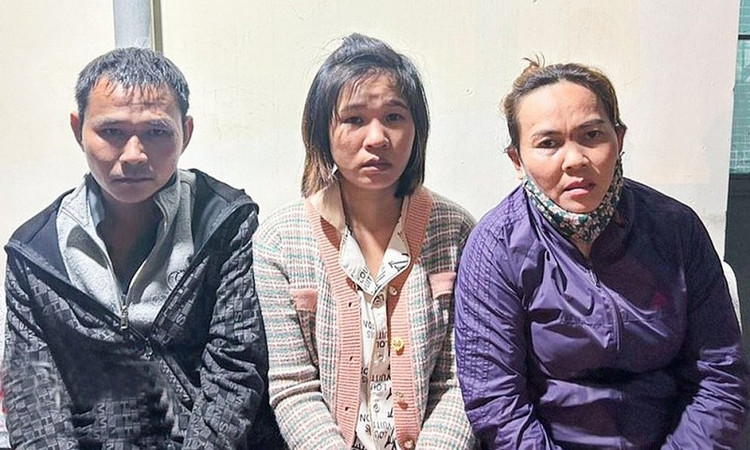 Các đối tượng tại cơ quan điều tra.