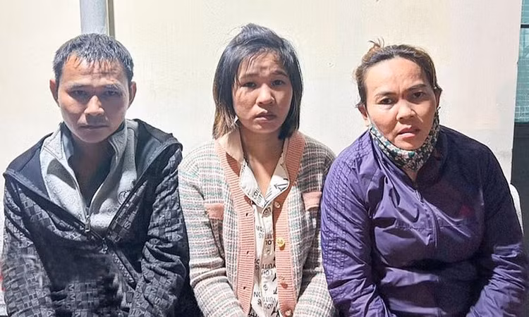 Các đối tượng tại cơ quan điều tra.