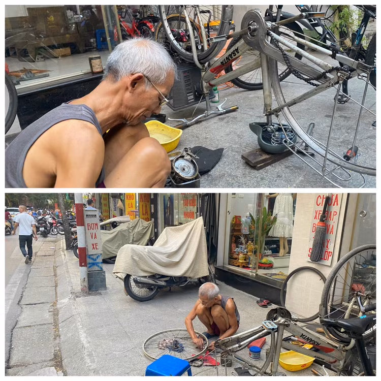 Ông Chiến sửa xe sống ở khu vực Đội Cấn cho biết, bình thường tuyến đường này vào giờ cao điểm đã tắc rồi, nhưng bây giờ cho ô tô thông 2 chiều càng tắc thêm.