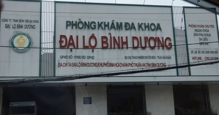 Sở Y tế Bình Dương xử phạt 28 triệu đồng đối với Phòng khám Đa khoa Đại lộ Bình Dương. Ảnh Sức khỏe cộng đồng