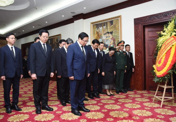 Thu tuong Pham Minh Chinh se du Le truy dieu dong chi Khamtay Siphandone