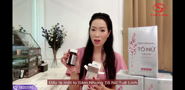 NSƯT Trịnh Kim Chi quảng cáo TPCN sâm nhung tố nữ Tuệ Linh