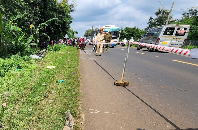 Hiện trường vụ tai nạn.