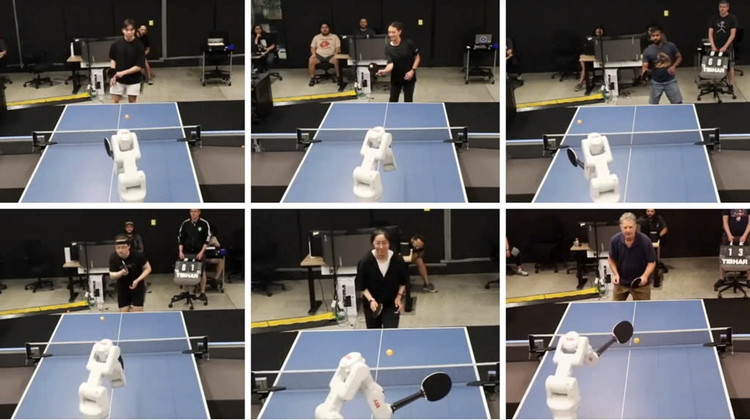 Robot chơi bóng bàn nghiệp dư của Google. Ảnh Technologyreview