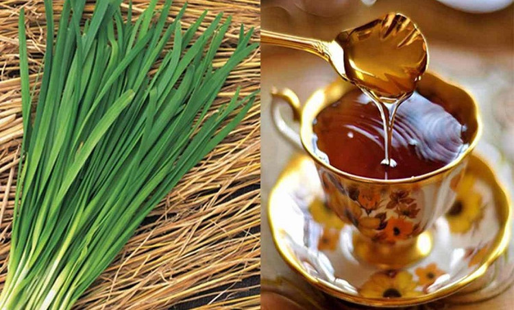 Lá hẹ hấp mật ong. Ảnh minh họa
