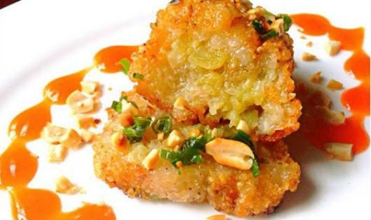 Bánh chưng bọc khoai rán, thơm ngon