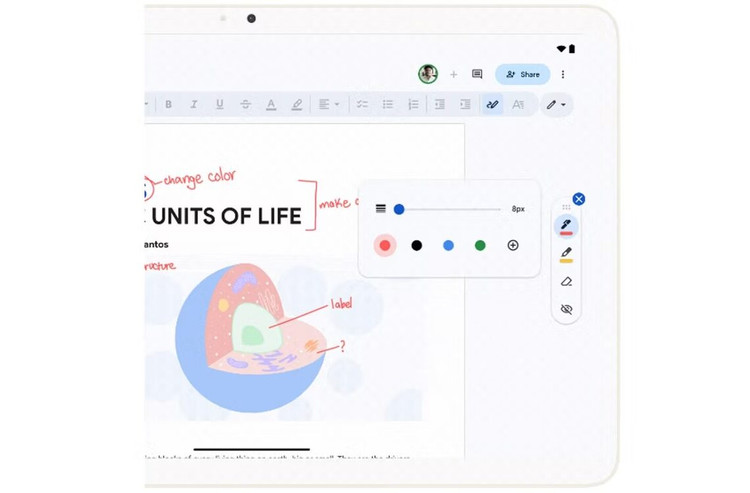 Người dùng có thể viết tay, vẽ, và thậm chí tạo nhận xét ngay trên tài liệu