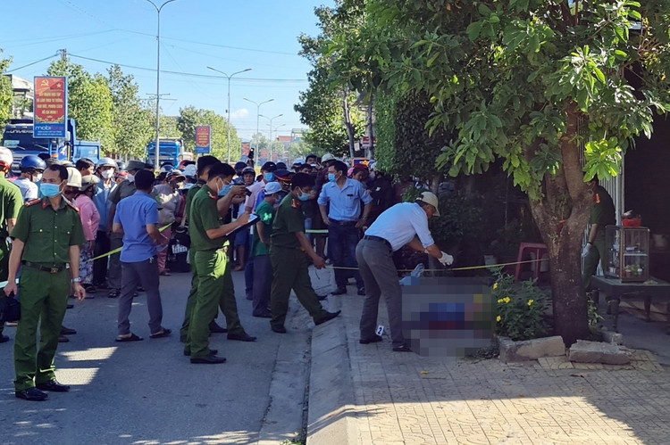 Hiện trường xảy ra án mạng tại Ninh Thuận. Ảnh VOV