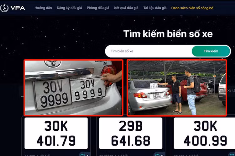 Hon 153.000 bien so oto sap dau gia, co ca bien so sieu dep