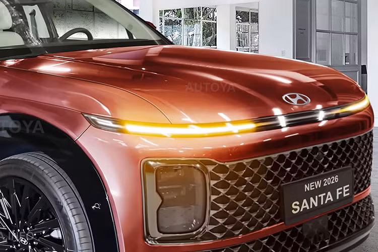 Hyundai SantaFe 2026 lo dien mao nang cap day 