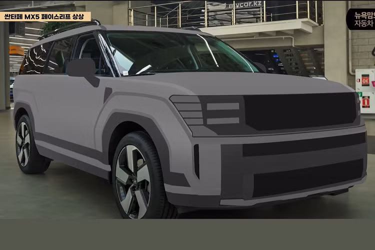 Hyundai SantaFe 2026 lo dien mao nang cap day 