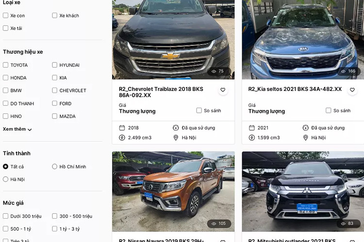 Loat oto ngan hang thanh ly tu vai chuc trieu dong, re ngang xe may