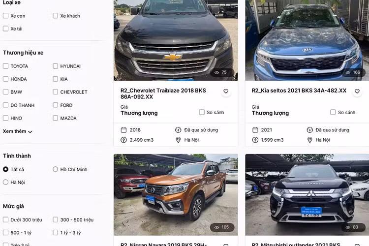 Loat oto ngan hang thanh ly tu vai chuc trieu dong, re ngang xe may