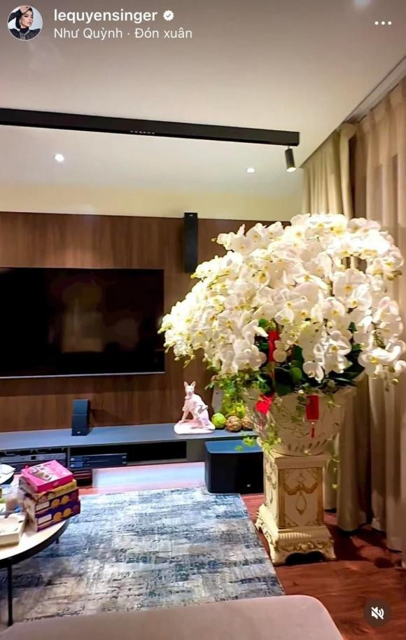 Ben trong biet thu tai Ha Noi cua Le Quyen ngay Tet-Hinh-3