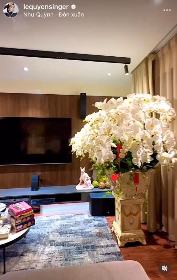 Ben trong biet thu tai Ha Noi cua Le Quyen ngay Tet-Hinh-3