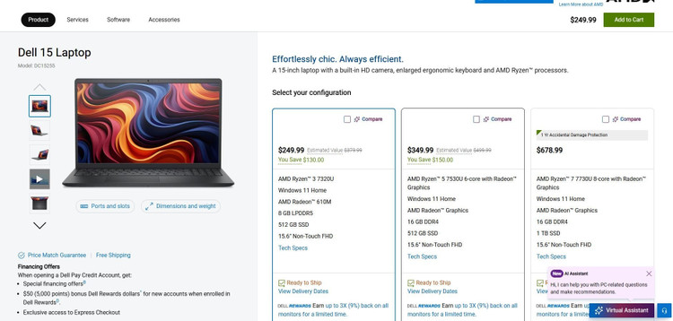 Dell giới thiệu laptop 15 với mức giá và cấu hình khó tin.