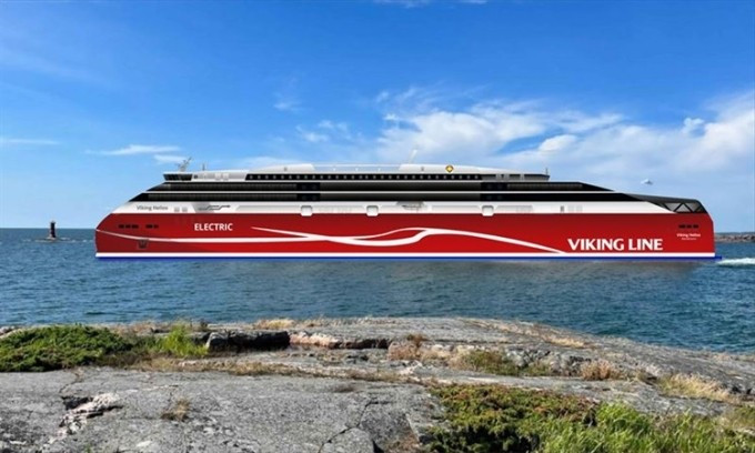 Mẫu phà chở khách Helios của Viking Line sẽ hoạt động đầu những năm 2030. Ảnh: Viking Line