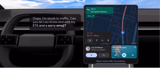 Rất nhiều tiện ích rảnh tay và hỗ trợ trực tiếp từ Gemini dành cho người lái. Ảnh: Google