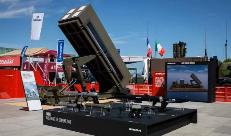 Mô hình bệ phóng mặt đất được trưng bày tại Eurosatory. Ảnh: MBDA.