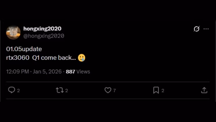 NVIDIA được cho là đang lên kế hoạch tái khởi động dây chuyền sản xuất mẫu card đồ họa GeForce RTX 3060 vào quý 1 năm 2026