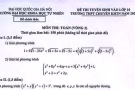 Đề và đáp án môn Toán vòng 2 Trường chuyên KHTN năm 2026