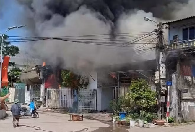 Chay lon thieu rui nha dan tai Thai Nguyen